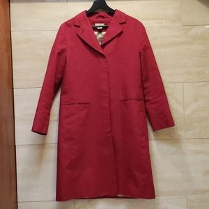 Red Trench coat by Brooks Brothers